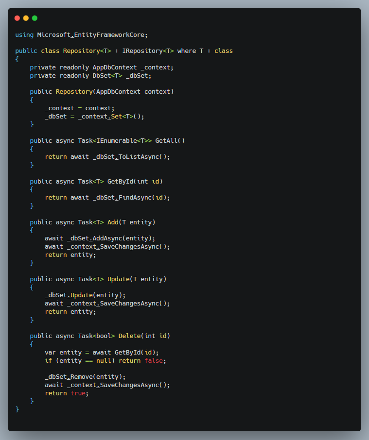 repository pattern step by step