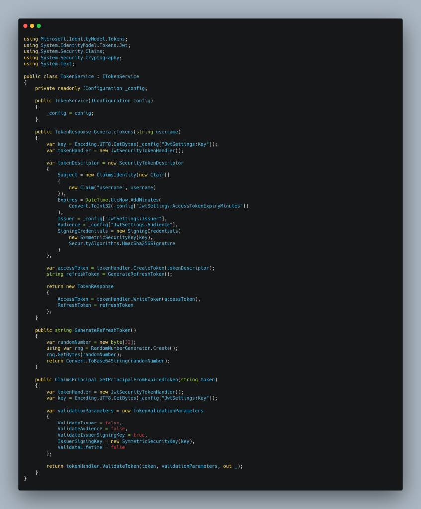 ASP.NET Core secure API
